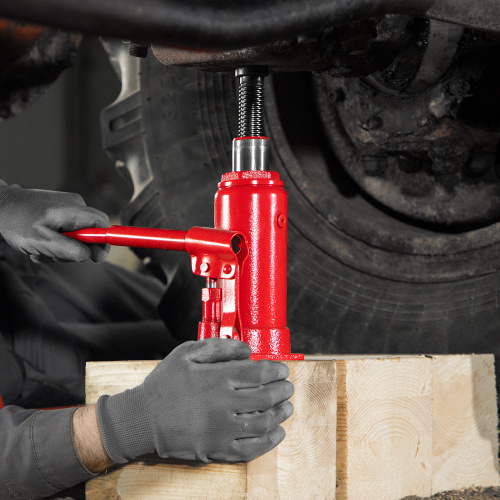 Домкрат гидравлический бутылочный, 8 т, h подъема 200-385 мм Sparta купить в Москве с доставкой по всей России | ProtosMarket.ru