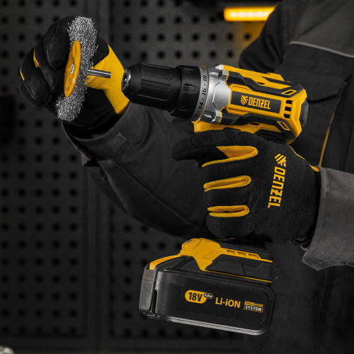 Щетка для дрели 100 мм, Плоская, со шпилькой, нержавеющая витая проволока Denzel по ценам производителя в Казани с доставкой по всей России