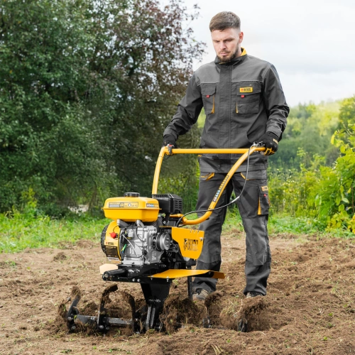 Мотоблок DPT-370S, 7 л.с., ремен.сцеп, фрез 3х4, ШОМ, передачи 3В/1Н Denzel по ценам производителя в Казани с доставкой по всей России