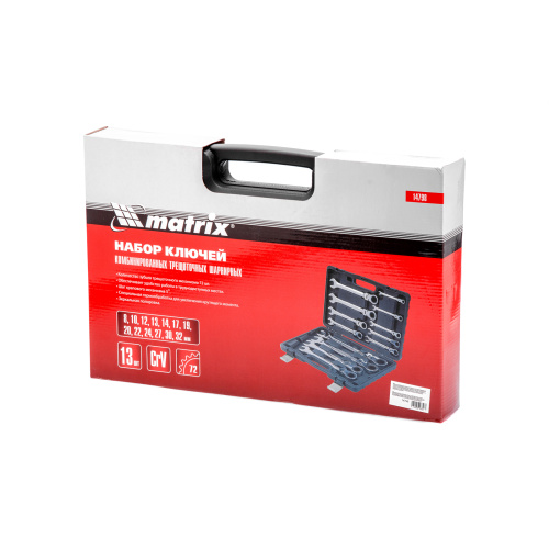 Набор ключей комбинированных, трещоточных шарнирных 13 шт. Matrix купить в Москве с доставкой по всей России | ProtosMarket.ru
