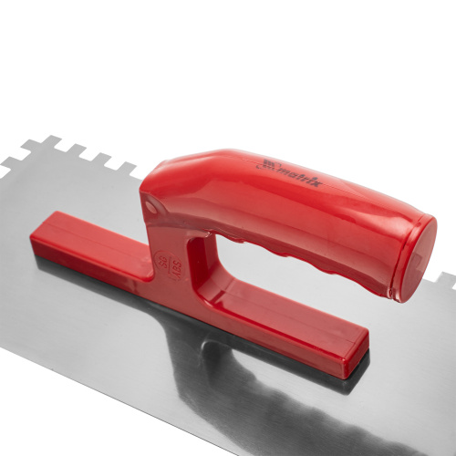 Гладилка стальная, 280 x 130 мм, зеркальная полировка, пластмастмассовая ручка, зуб 8 x 8 мм Matrix по ценам производителя в Казани с доставкой по всей России