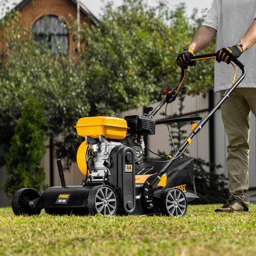 Скарификатор-аэратор бензиновый SAG-400, 212 см3, -15/+10 мм, 40 см Denzel по ценам производителя в Казани с доставкой по всей России