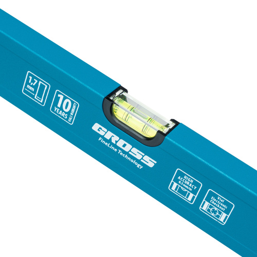 Уровень алюминиевый усиленный, 2000 мм, 3 глазка Gross купить в Москве с доставкой по всей России | ProtosMarket.ru