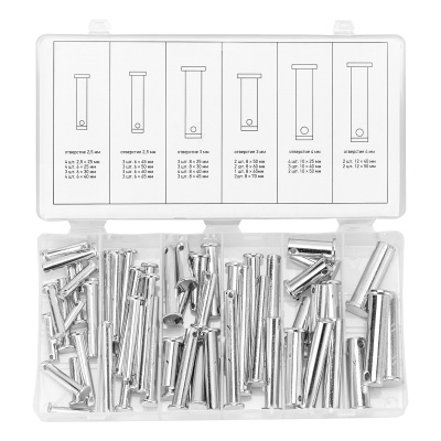 Набор штифтов с головкой и отверстием под шплинт, 60 предметов Сибртех купить в Москве с доставкой по всей России | ProtosMarket.ru
