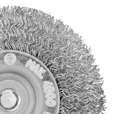 Щетка для дрели, 60 мм, плоская со шпилькой, витая проволока Сибртех по ценам производителя в Казани с доставкой по всей России