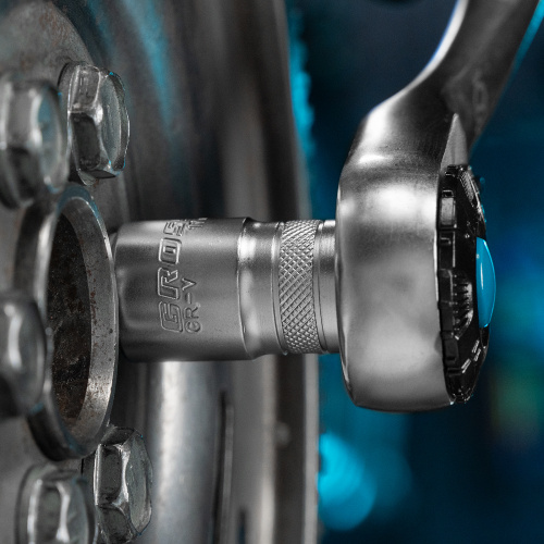 Набор торцевых головок, трещотка 120 зубьев, 1/2", CrV, 12 предметов Gross купить в Москве с доставкой по всей России | ProtosMarket.ru