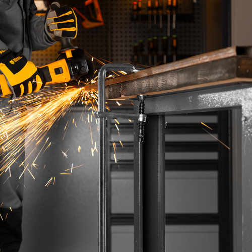 Струбцина F-образная, 120x600мм, кованая Denzel купить в Москве с доставкой по всей России | ProtosMarket.ru