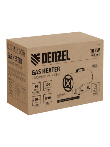 Газовая тепловая пушка GHG-10, 10 кВт, 300 м3/ч, пропан-бутан Denzel по ценам производителя в Казани с доставкой по всей России