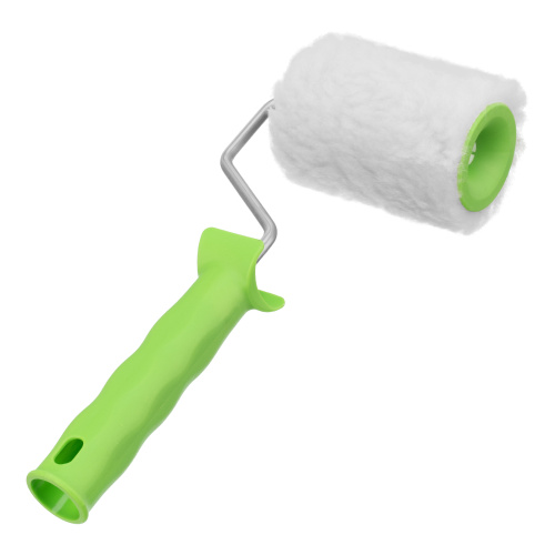 Валик с натуральным мехом, с ручкой, 100 мм, ворс 12 мм, D 48 мм, D ручки 6 мм, Сибртех купить в Москве с доставкой по всей России | ProtosMarket.ru