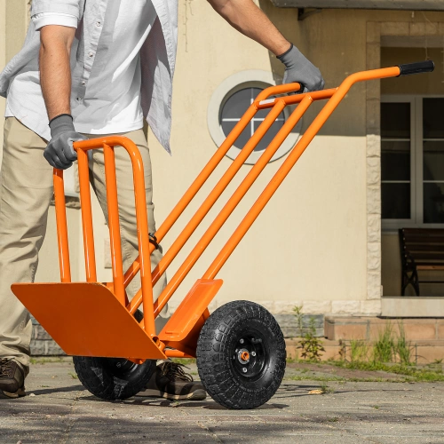 Тележка ручная 2-х колесная, усиленная, г/п 250кг, откидная платформа 530х400мм Сибртех по ценам производителя в Казани с доставкой по всей России