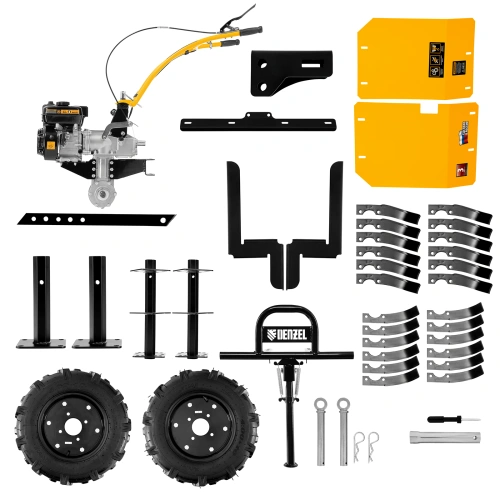 Мотоблок DPT-370X, 7 л.с, дисковое сцепление, ширина 90 см, глубина 35 см, фрез 3 х 4, ВОМ, передачи 3В/1Н Denzel по ценам производителя в Казани с доставкой по всей России
