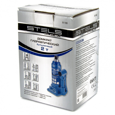 Домкрат гидравлический бутылочный, 2 т, H подъема 158-308 мм Stels купить в Москве с доставкой по всей России | ProtosMarket.ru