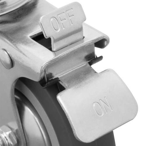 Колесо поворотное с тормозом D 75 мм, крепление  платформенное Сибртех купить в Москве с доставкой по всей России | ProtosMarket.ru