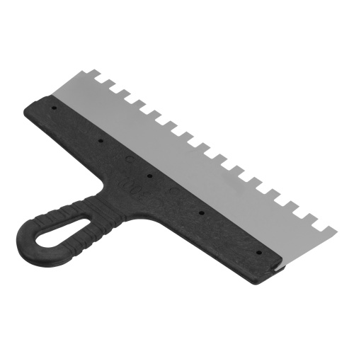 Шпатель из нержавеющей стали, 300 мм, зуб 10 х 10 мм, пластмассовая ручка Сибртех купить в Москве с доставкой по всей России | ProtosMarket.ru