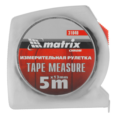 Рулетка Chrom,5 м x 13 мм,хромированный корпус Matrix по ценам производителя в Казани с доставкой по всей России