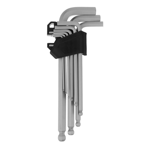 Набор ключей имбусовых, HEX, 2-12 мм, CrV, 9 шт., удлиненные, с шаром Сибртех купить в Москве с доставкой по всей России | ProtosMarket.ru