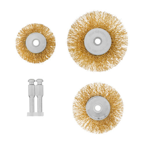 Набор щеток для дрели, 3 шт, 3 плоские, 50-63-75 мм, со шпильками, металлические Matrix по ценам производителя в Казани с доставкой по всей России