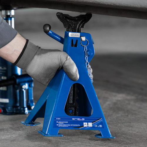 Подставки под автомобиль регулируемые, 2 т, H подъема 280-420 мм, 2 шт, Stels по ценам производителя в Казани с доставкой по всей России