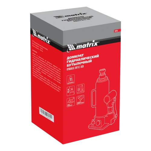 Домкрат гидравлический бутылочный, 12 т, h подъема 230-465 мм Matrix по ценам производителя в Казани с доставкой по всей России
