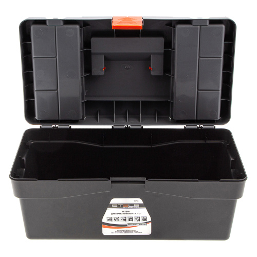Ящик для инструмента 17", 420 х 220 х 180 мм, пластик Stels купить в Москве с доставкой по всей России | ProtosMarket.ru