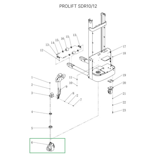 Редуктор ведущего колеса в сборе для штабелеров SDR 1-1,2 т, SDR1635 по ценам производителя в Казани с доставкой по всей России