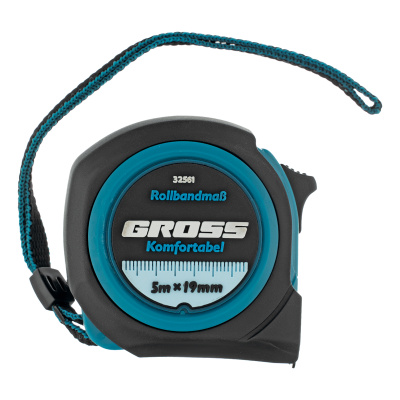 Рулетка Komfortabel 5 м х 19 мм,обрезиненный корпус Gross по ценам производителя в Казани с доставкой по всей России