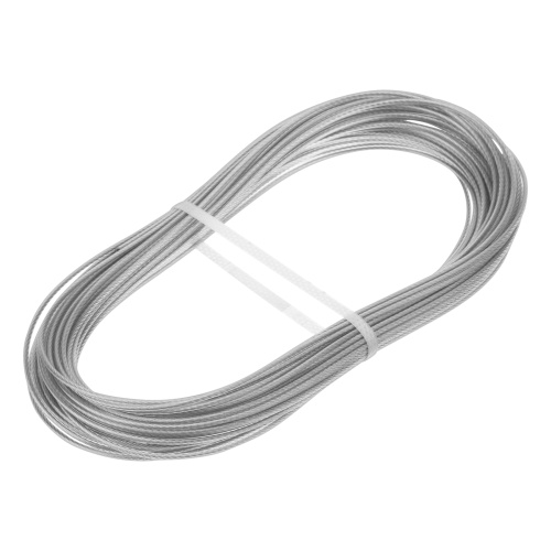 Трос металлополимерный прозрачный ПР-2.0, толщина 2.0 мм, моток 20 метров Сибртех по ценам производителя в Казани с доставкой по всей России