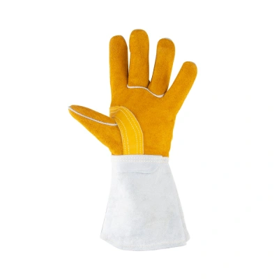 Краги спилковые водоотталкивающие "Защита" (артикул 10-2750L, пр-во FoxWeld/КНР) купить в Москве с доставкой по всей России | ProtosMarket.ru