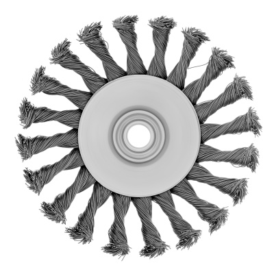 Щетка для УШМ, 125 мм, М14, "тарелка", крученая металлическая проволока Сибртех по ценам производителя в Казани с доставкой по всей России
