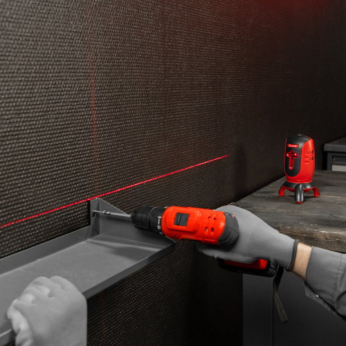 Лазерный уровень ML01T, дальность 10 м, точность ± 0,5 мм, / 1 м, длина волны 650 нм, проекция 1 вертикальная 1 горизонтальная плоскость, резьба под штатив 5/8" Matrix купить в Москве с доставкой по всей России | ProtosMarket.ru