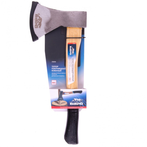 Топор плотницкий, кованый, деревянная рукоятка, 800 г, пескоструйное покрытие полотна Барс купить в Москве с доставкой по всей России | ProtosMarket.ru