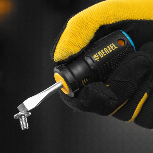 Отвертка, SL6x38 мм, S2, 3к рукоятка Denzel по ценам производителя в Казани с доставкой по всей России