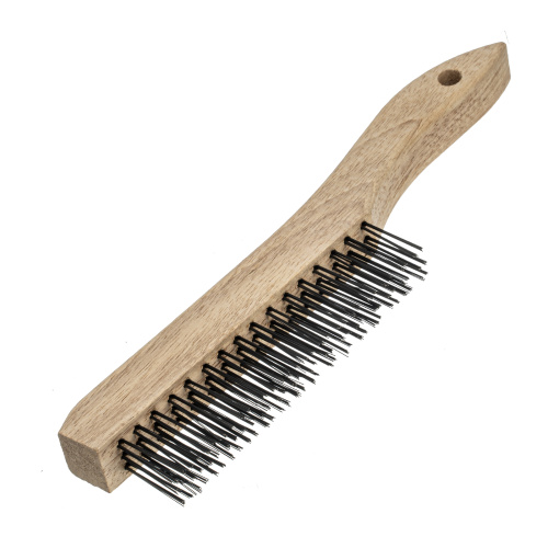 Щетка зачистная трехрядная, закаленная прямая проволока с деревянной ручкой Сибртех по ценам производителя в Казани с доставкой по всей России