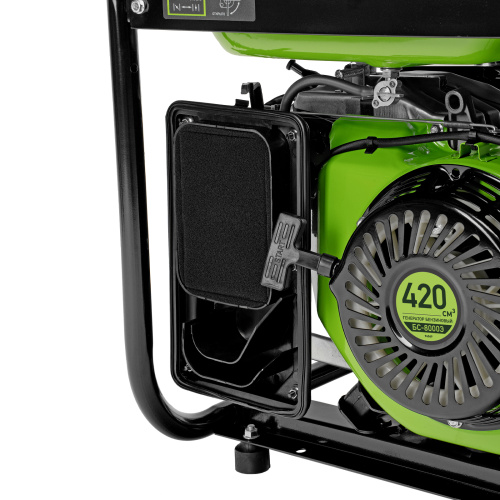 Генератор бензиновый БС-8000Э, 6,6 кВт, 230В, четырехтактный, 25 л, электростартер Сибртех по ценам производителя в Казани с доставкой по всей России