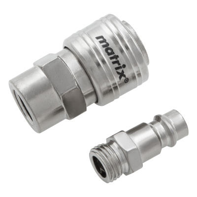 Набор переходников, быстросъемное соединение, резьбовое соед, 2 шт, внутр. D 1/4 Matrix купить в Москве с доставкой по всей России | ProtosMarket.ru