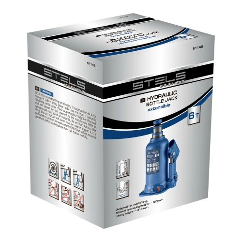 Домкрат гидравлический бутылочный телескопический, 6 т, подъем 180-410 мм Stels купить в Москве с доставкой по всей России | ProtosMarket.ru