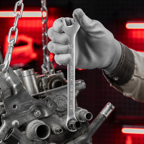 Набор ключей комбинированных, 6-22 мм, 12 шт, CrV, матовый хром Matrix купить в Москве с доставкой по всей России | ProtosMarket.ru