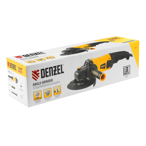 Машина шлифовальная угловая AG150-1500, 1500 Вт, 150 мм, 8500 об/мин Denzel купить в Москве с доставкой по всей России | ProtosMarket.ru