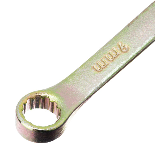 Ключ комбинированный, 9 мм, желтый цинк Сибртех купить в Москве с доставкой по всей России | ProtosMarket.ru