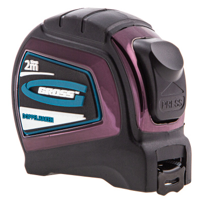 Рулетка "Doppelhaken",2 м x 16 мм,односторонний зацеп,Нейлон,двусторонняя шкала,автоматическая фиксация Gross по ценам производителя в Казани с доставкой по всей России