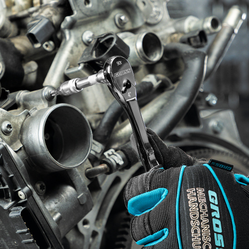 Ключ-трещотка 1/4", CrV, 90 зубьев, усиленный, хром Gross купить в Москве с доставкой по всей России | ProtosMarket.ru