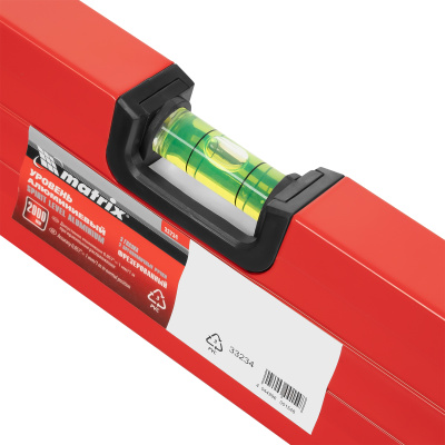 Уровень алюминиевый, 2000 мм, фрезерованный, 3 глазка, две эргономичные ручки Matrix купить в Москве с доставкой по всей России | ProtosMarket.ru