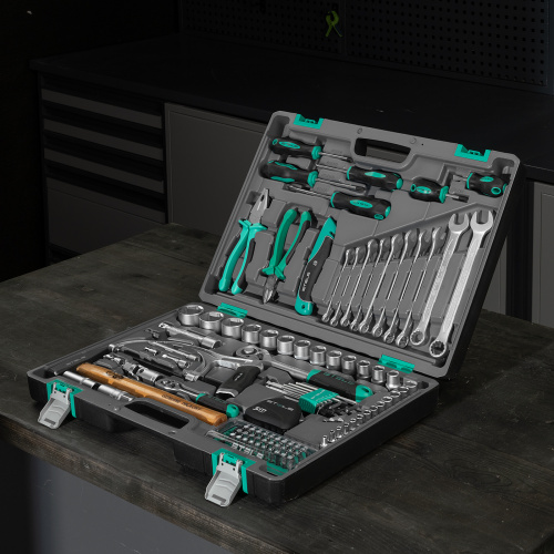 Набор инструментов, 1/2", 1/4", CrV, пластиковый кейс 98 предметов Stels купить в Москве с доставкой по всей России | ProtosMarket.ru