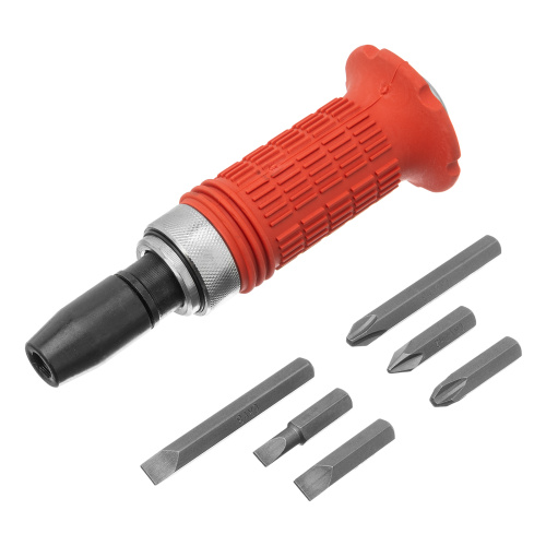Отвертка ударно-поворотная 1/2, набор бит, 6 шт, обрезиненная ручка, пластиковый бокс Matrix купить в Москве с доставкой по всей России | ProtosMarket.ru