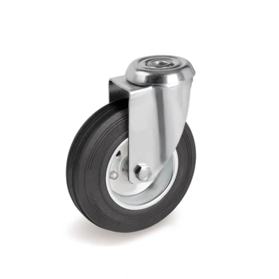 Колесо поворотное SCh 55 125 мм резина под болт РФ