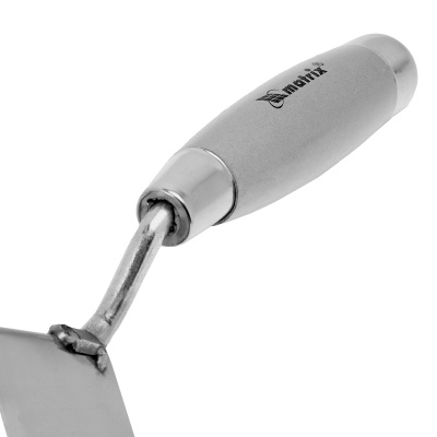 Мастерок из нержавеющей стали, 80 х 60 х 60 мм, для внешних углов, деревянная ручка Matrix купить в Москве с доставкой по всей России | ProtosMarket.ru