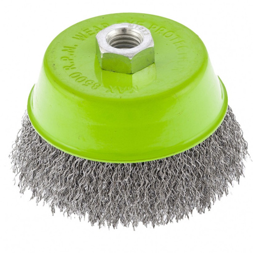 Щетка для УШМ, 100 мм, М14, "чашка", витая проволока Сибртех по ценам производителя в Казани с доставкой по всей России