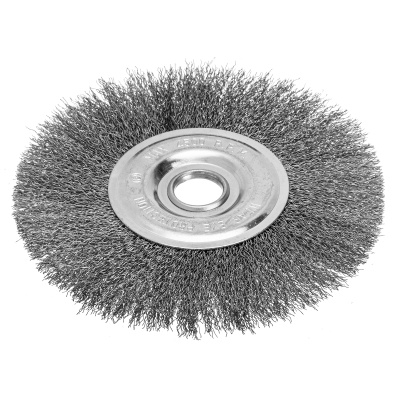 Щетка для УШМ, 175 мм, посадка 22.2 мм, плоская, витая проволока 0.3 мм Сибртех купить в Москве с доставкой по всей России | ProtosMarket.ru
