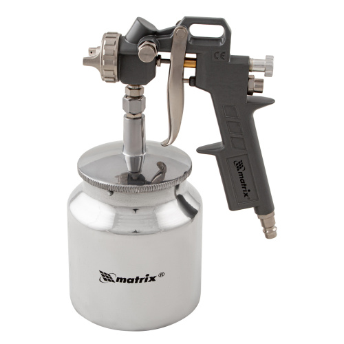 Краскораспылитель пневматический с нижним бачком V 0.75 л, сопло D 1.2, 1.5 и 1.8 мм Matrix купить в Москве с доставкой по всей России | ProtosMarket.ru