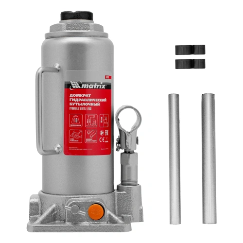 Домкрат гидравлический бутылочный, 10 т, h подъема 230-460 мм Matrix по ценам производителя в Казани с доставкой по всей России